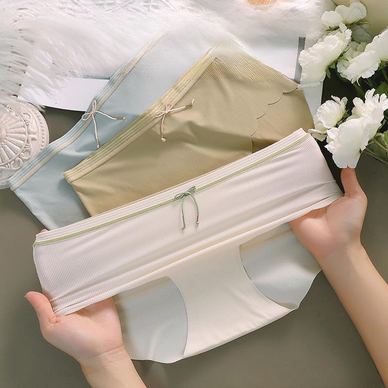 Sét 5 Quần lót Su Không Viền Gân Tăm Phối Nơ Xinh M8