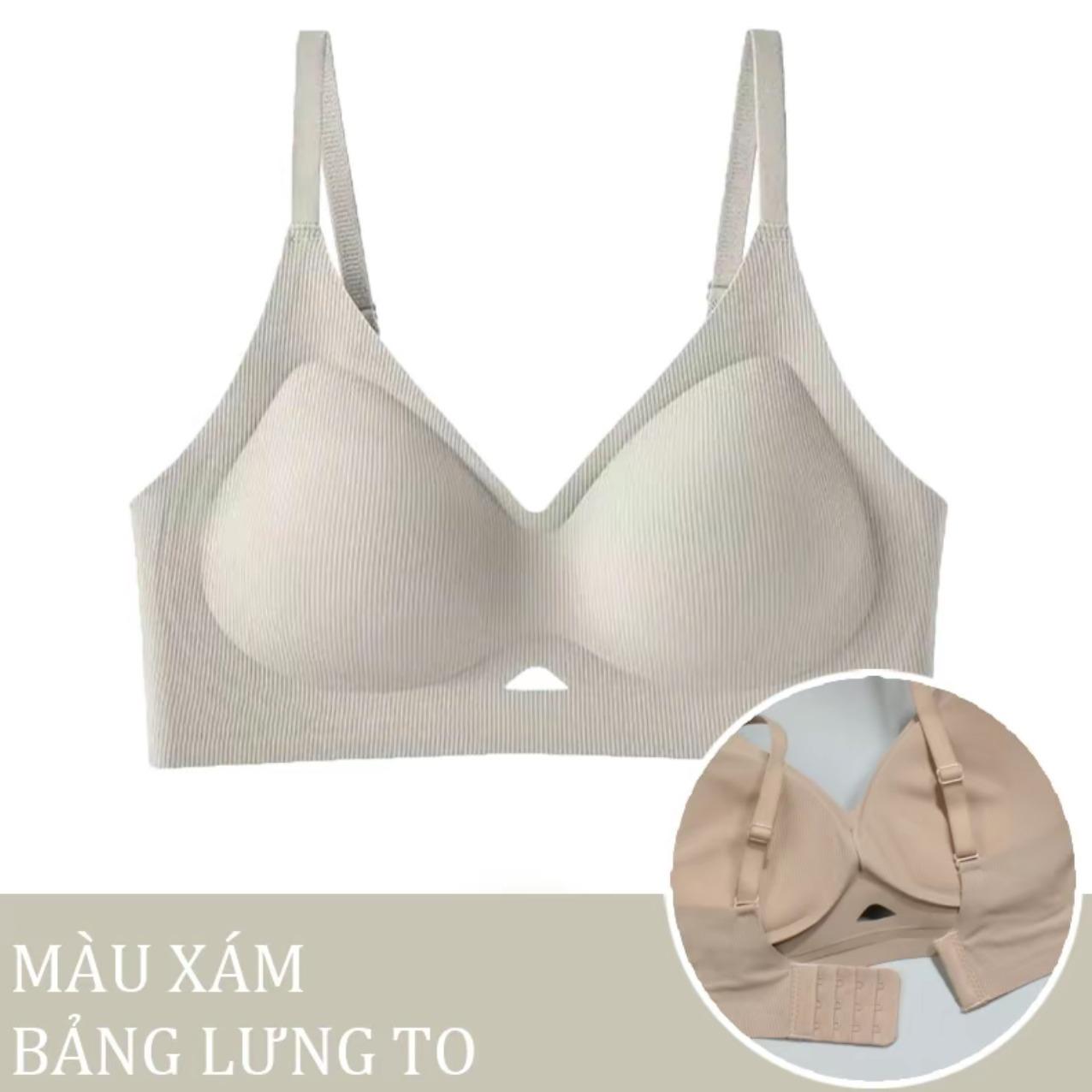 Áo Nâng Ngực Bra Chất Su Mềm Mỏng Nhẹ Không Gọng Có Mút Đệm Tròn Gom Quả Chống Chảy Xệ Hạn Chế Ngấn Lưng [A37]