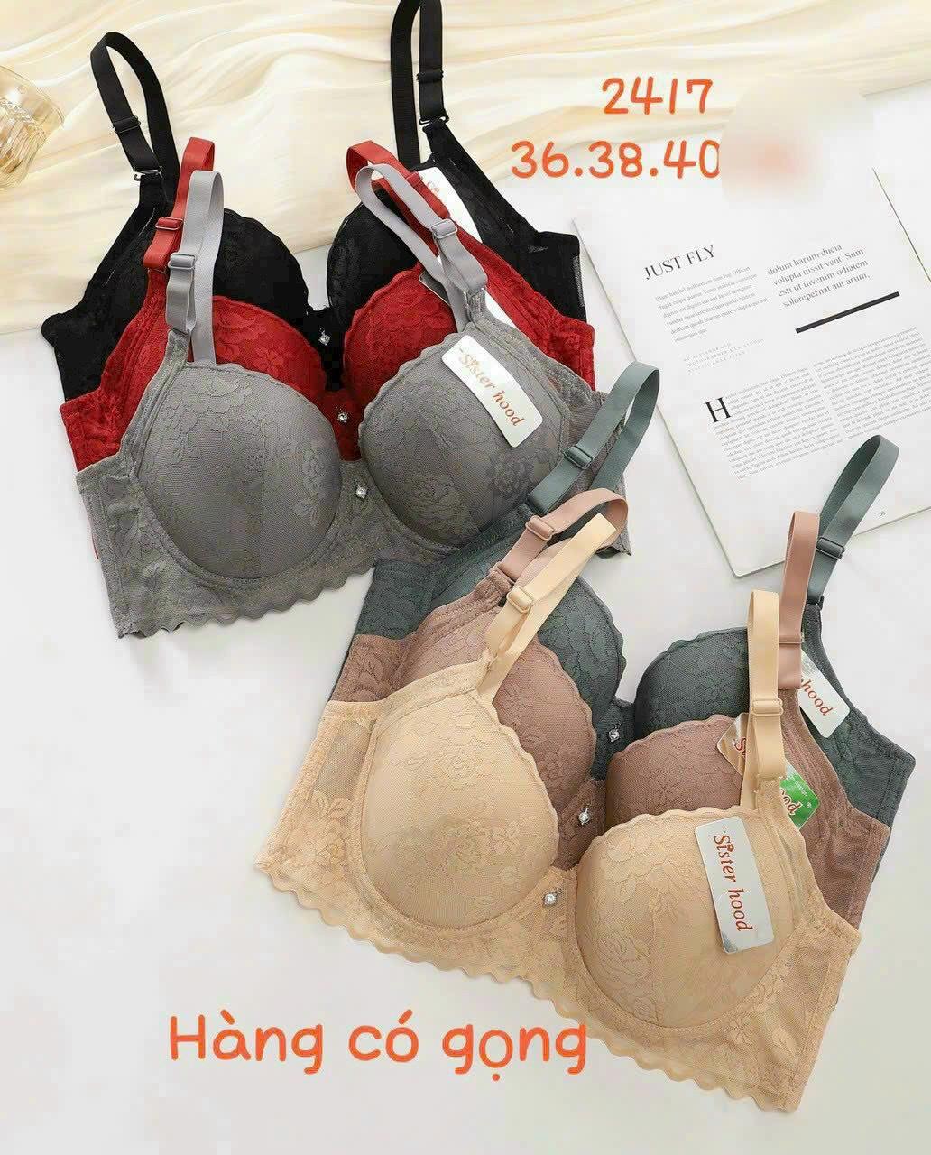 [MM2] Áo Lót Ren Có Gọng Mút Mỏng , Dành cho các chị nào có V1 đầy đặn  2417