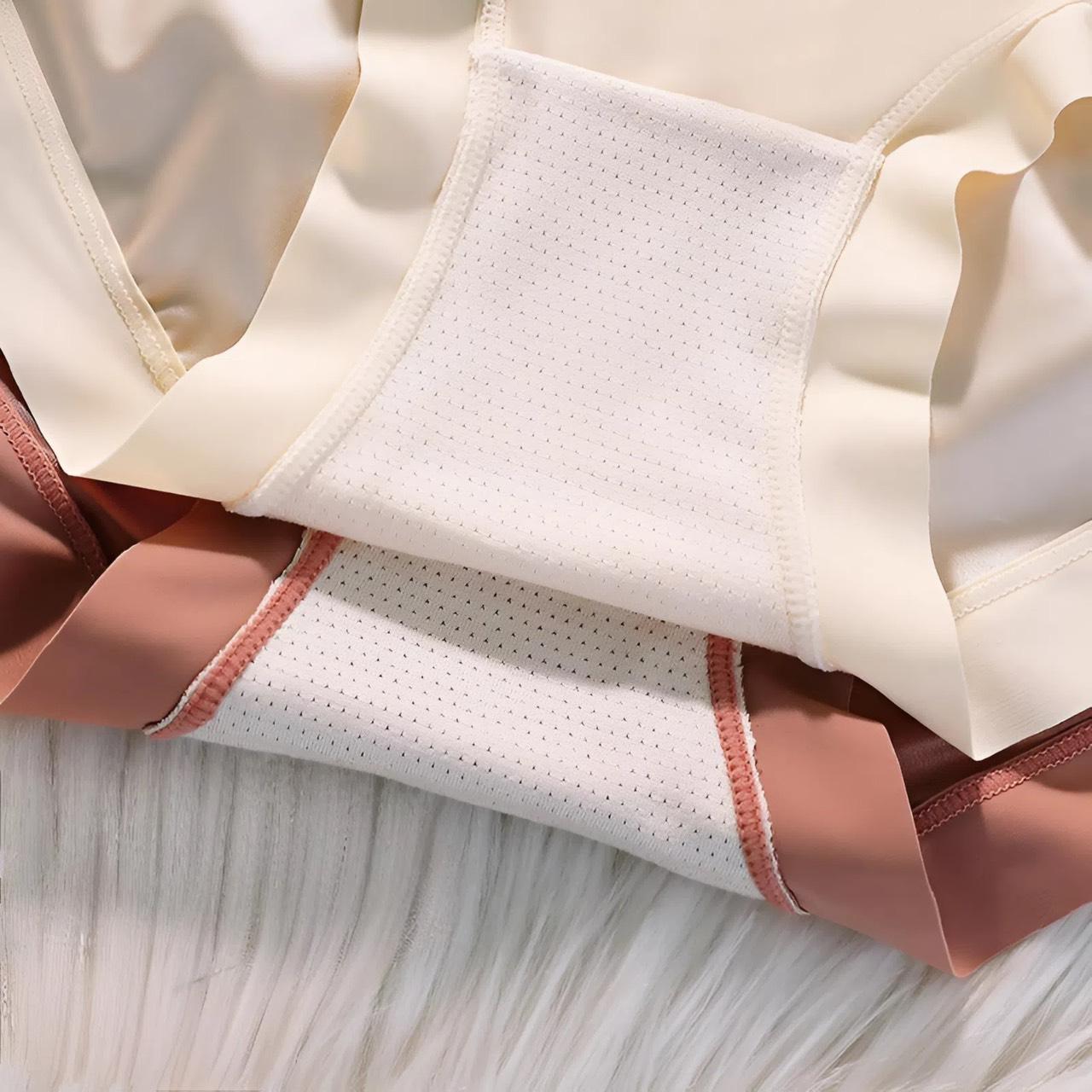 [V7] Sét 5 Quần Lót Nữ Su Lụa Satin Cạp Cao Chất Mềm Mát Hàng Cao Cấp Women