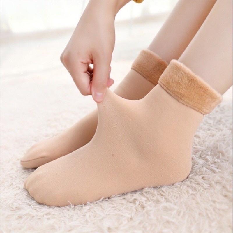 Tất chất cổ cao lót lông siêu ấm
