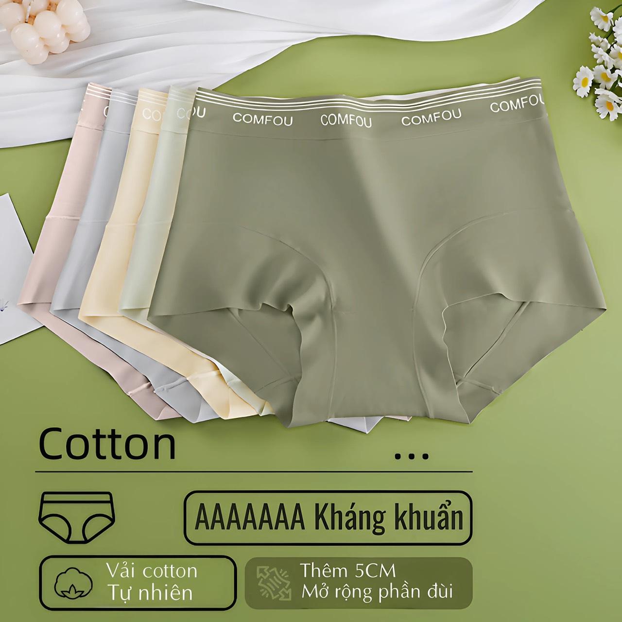 Set 5-10 Quần Lót Nữ Cotton Nguyên Chất Lành Tính, Quần Chip Vải Mềm Mại Co Giãn Tốt Kết Hợp Đáy Quần 7A Kháng Khuẩn 678#