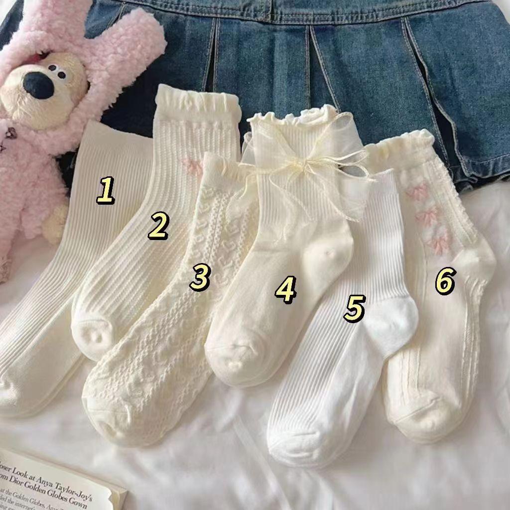 [A0] Tất Chân Nữ Lolita, Vớ Nữ Chất Liệu Cotton Thoáng Khí, Mix Họa Tiết Hàng Quảng Châu