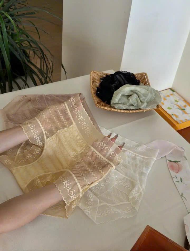 [VIP_1360] Sét 5 Quần Lót Nữ phối ren cạp cao, hàng cao cấp chất ren mềm mại, co giãn tốt, Full hộp sang chảnh 5 màu, đũng quần thông thoáng Women