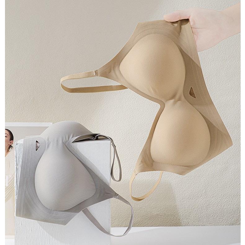 Áo Nâng Ngực Bra Chất Su Mềm Mỏng Nhẹ Không Gọng Có Mút Đệm Tròn Gom Quả Chống Chảy Xệ Hạn Chế Ngấn Lưng [A37]
