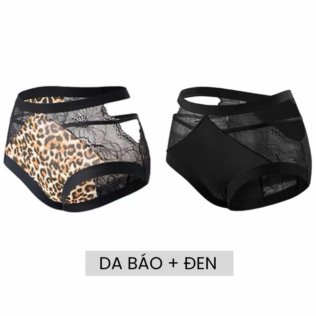 [LOT CHIC 58] Combo 2-4 Quần Lót Nữ Phong Cách Pháp Gợi Cảm Phối Ren Cao Cấp, Thiết Kế Hở Eo Cut Out Quyến Rũ, Chất Liệu Lụa Satin Phối Ren Mềm Mại