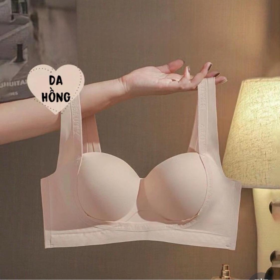 [SC] Áo lót su dúc không gọng bản lưng to, áo lót nữ su đúc Bra Nhung Kem
