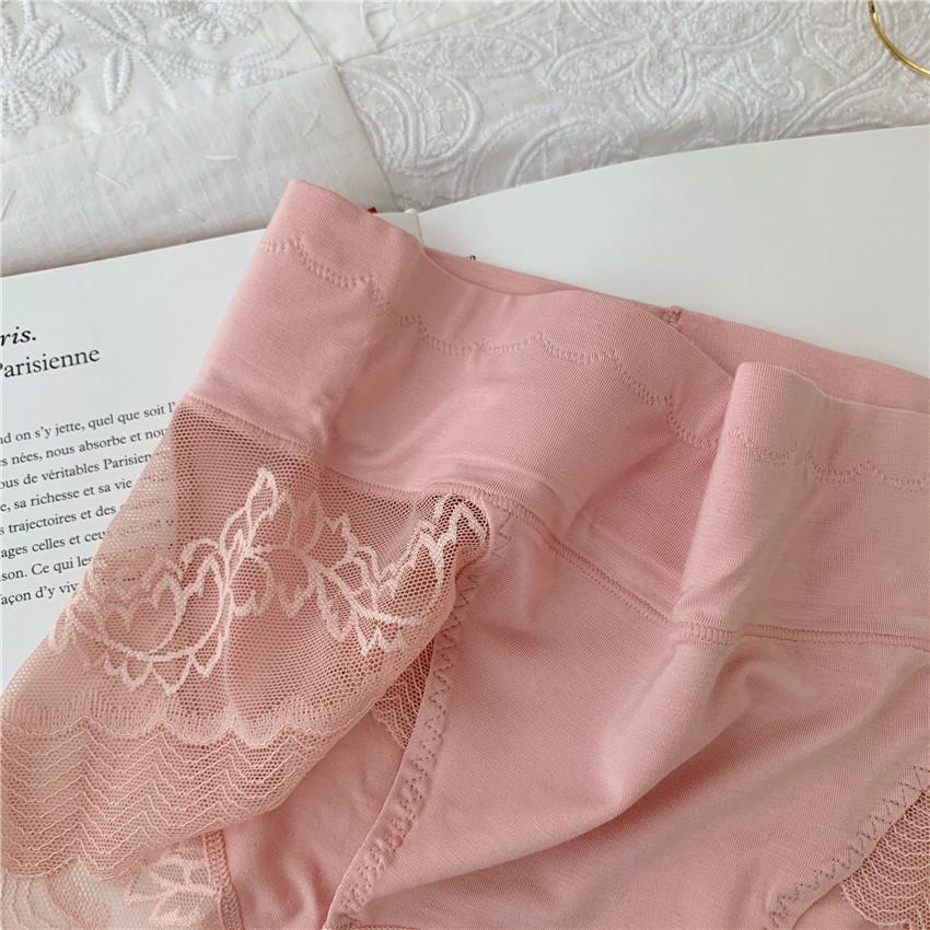 Quần Lót cạp cao phối ren chất cotton lụa Q10 Chất Đẹp Thun Nữ Women