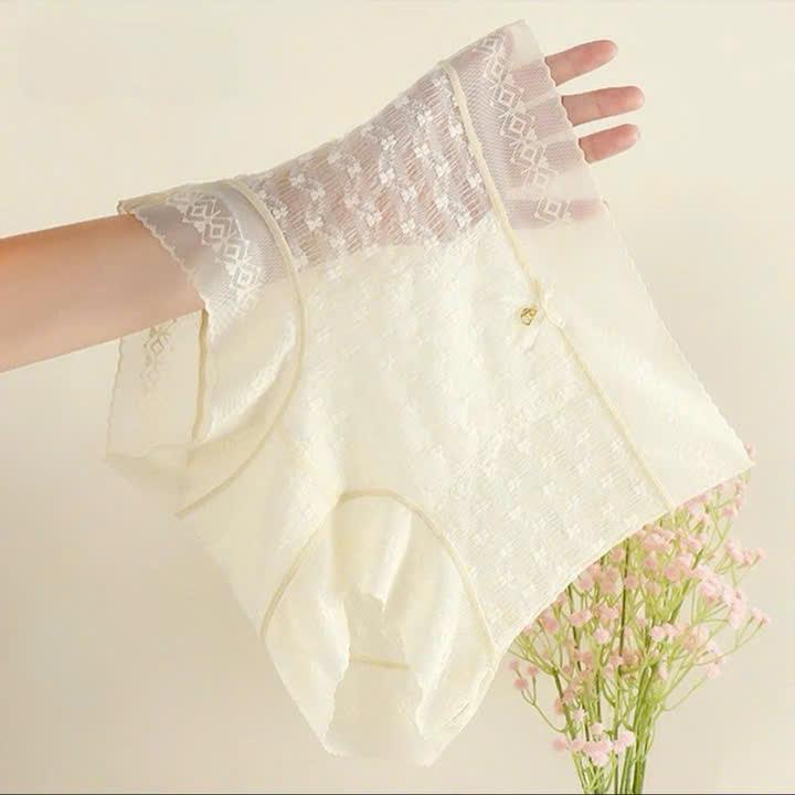 [VIP_1360] Sét 5 Quần Lót Nữ phối ren cạp cao, hàng cao cấp chất ren mềm mại, co giãn tốt, Full hộp sang chảnh 5 màu, đũng quần thông thoáng Women