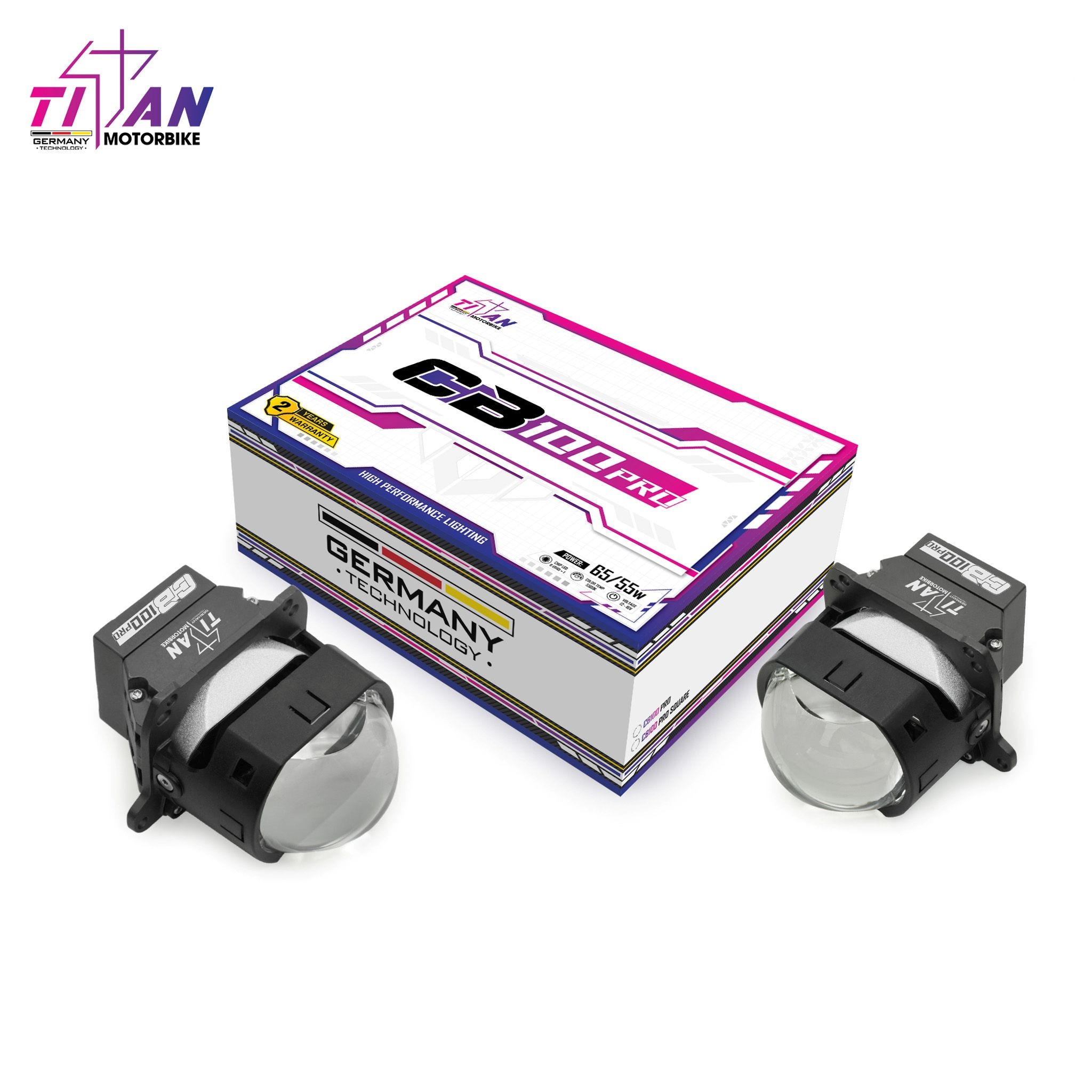 BI LED TITAN MOTO CB100 PRO SQUARE