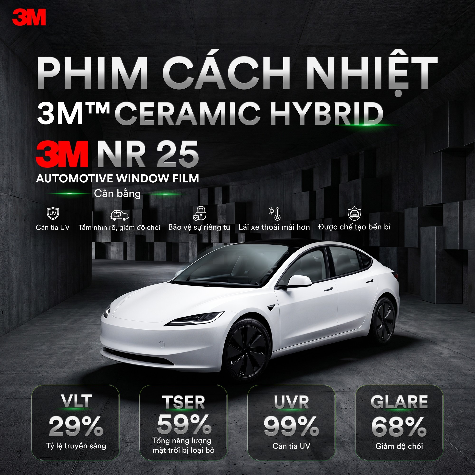Phim cách nhiệt 3M Ceramic NR 25