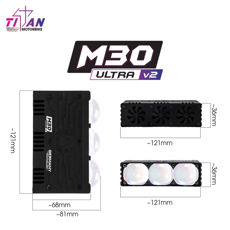 ĐÈN TRỢ SÁNG TITAN MOTO M30 ULTRA V2