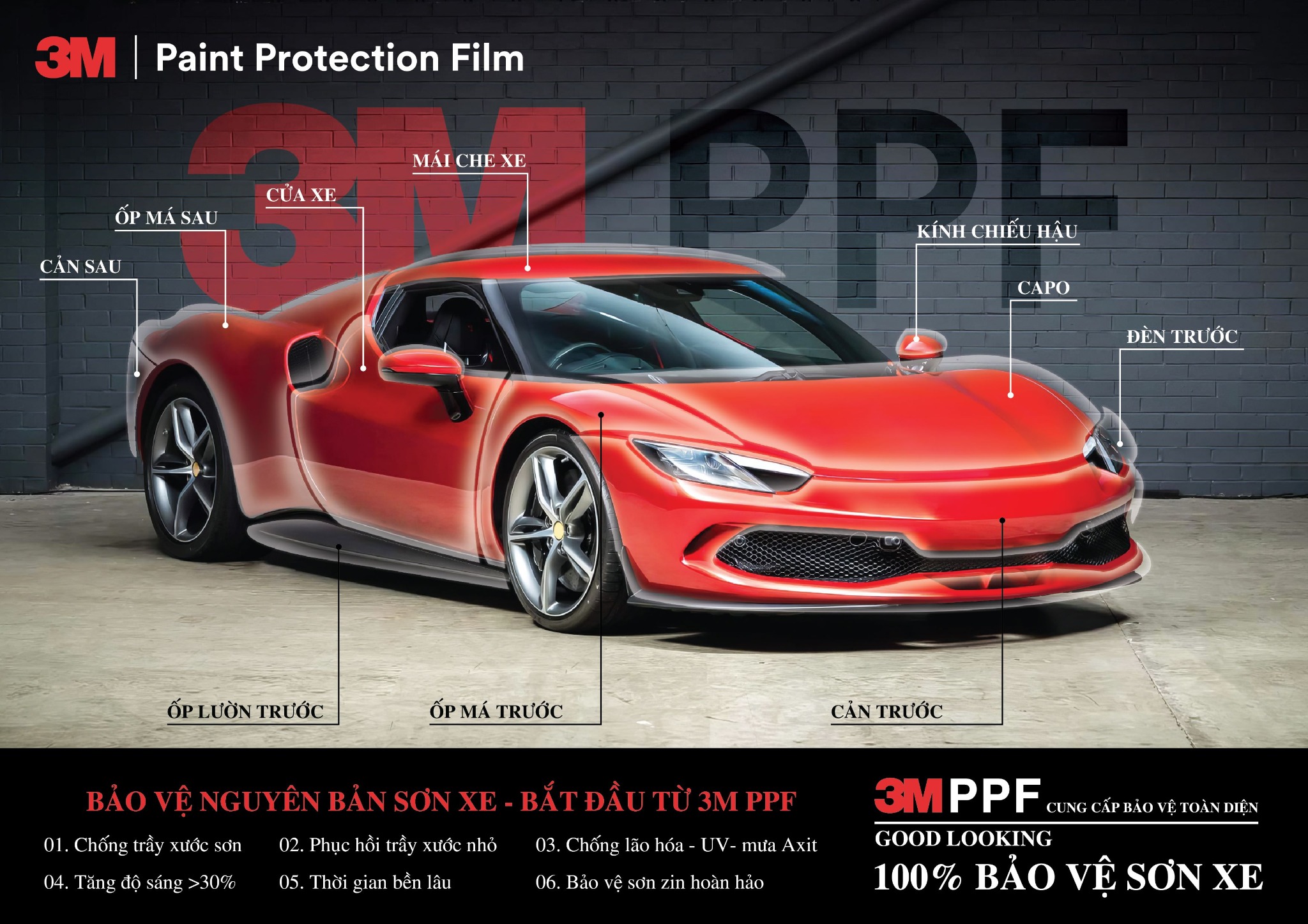 PHIM BẢO VỆ SƠN 3M PPF 50 GLOSS