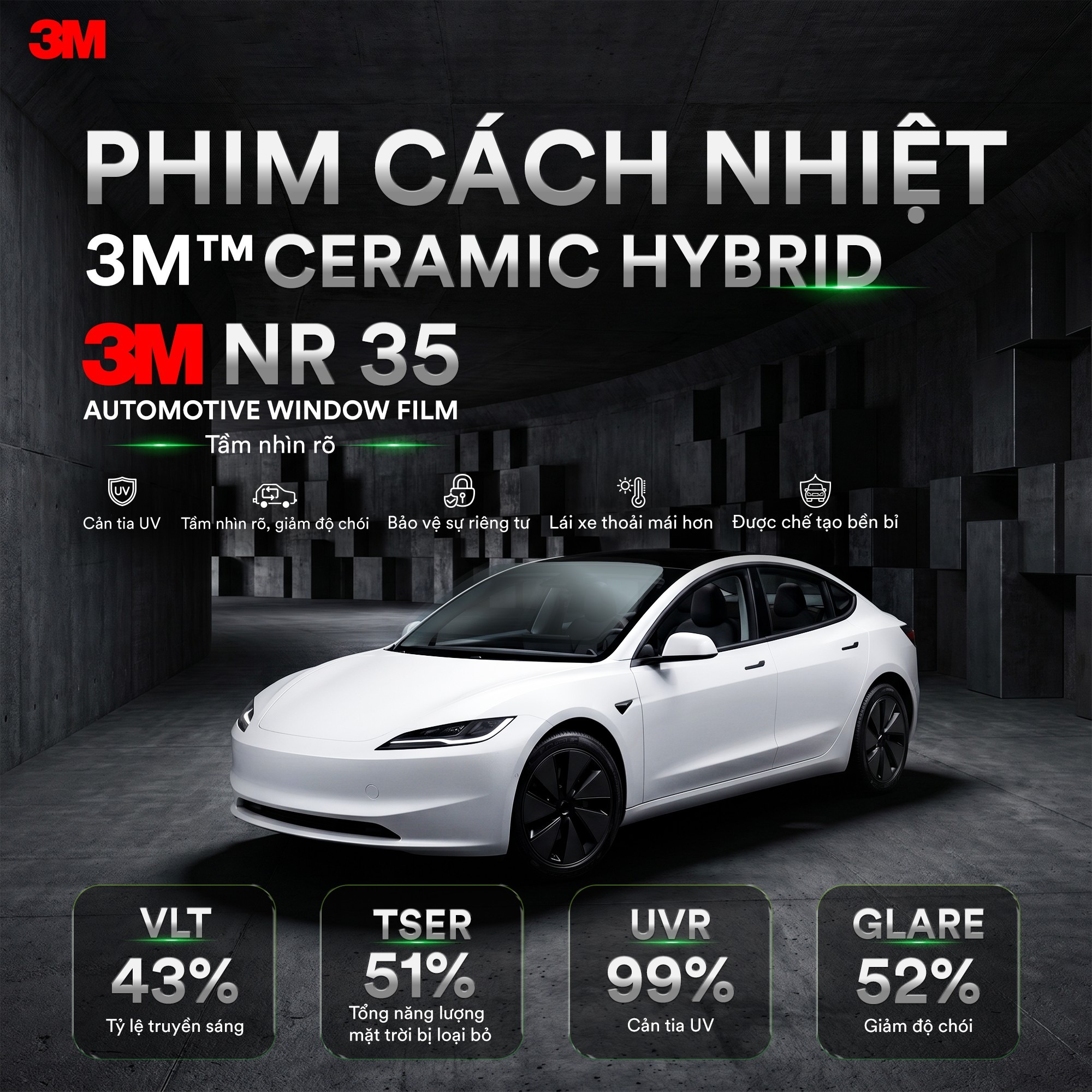 Phim cách nhiệt 3M Ceramic NR 35