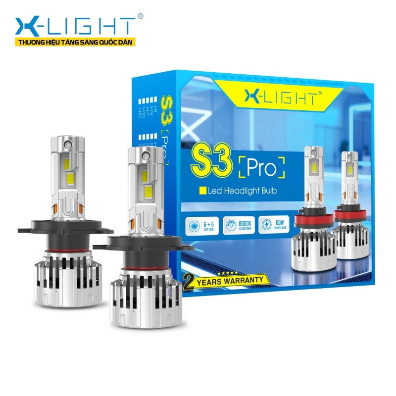 BÓNG LED X-LIGHT S3 PRO V2 CHÂN H4