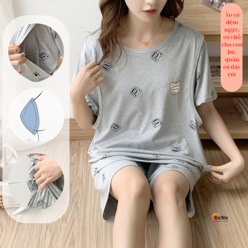 Đồ bộ cho mẹ bầu mẹ bỉm cho con bú