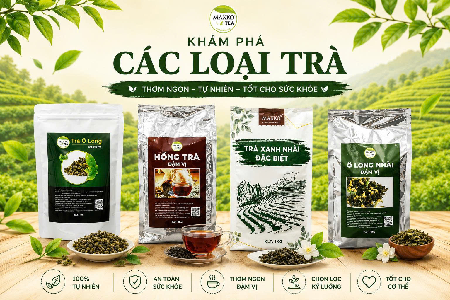 Trà pha chế: ma trận ghép cốt trà với trái cây, sữa và topping