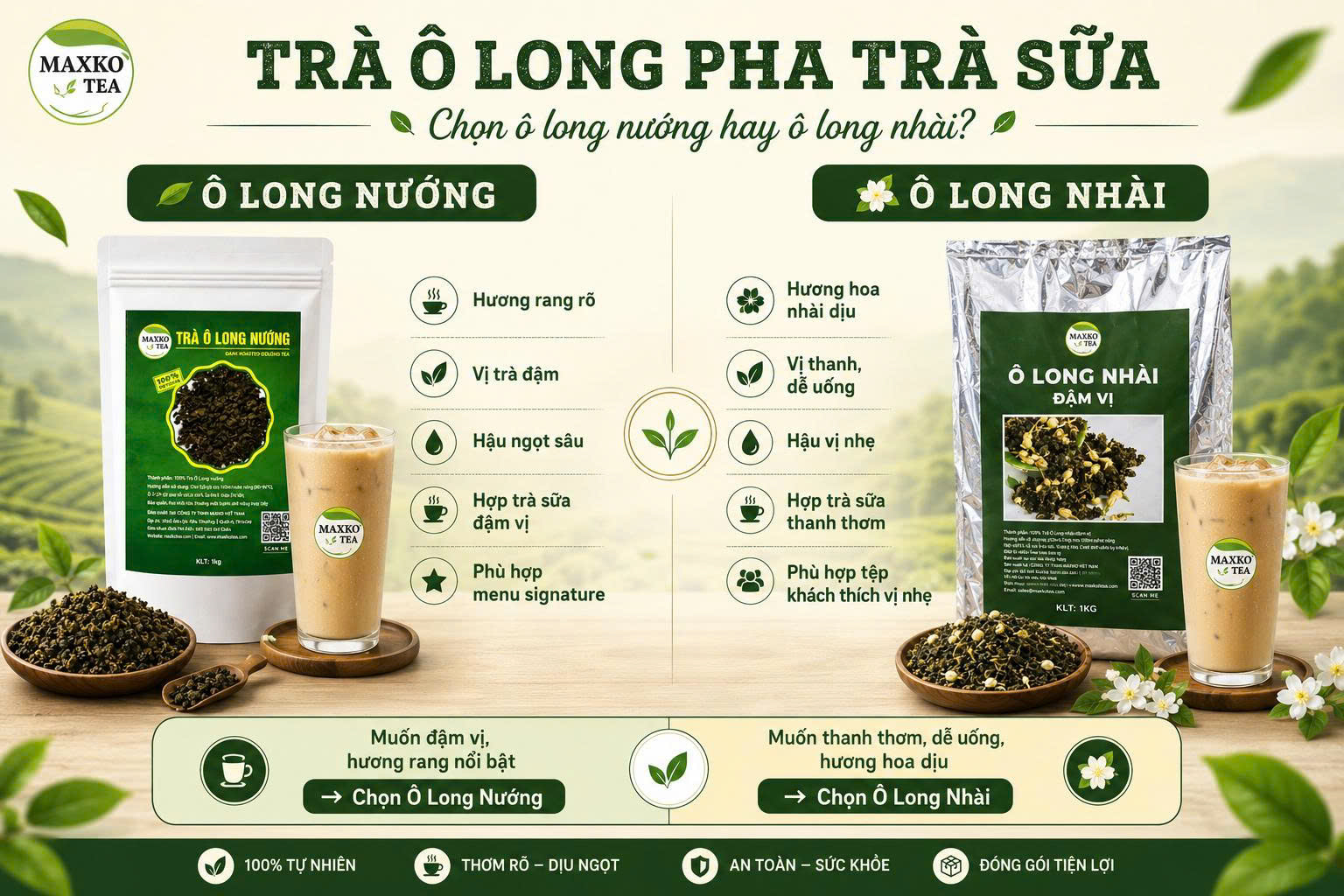 Trà ô long pha trà sữa: Chọn ô long nướng hay ô long nhài?