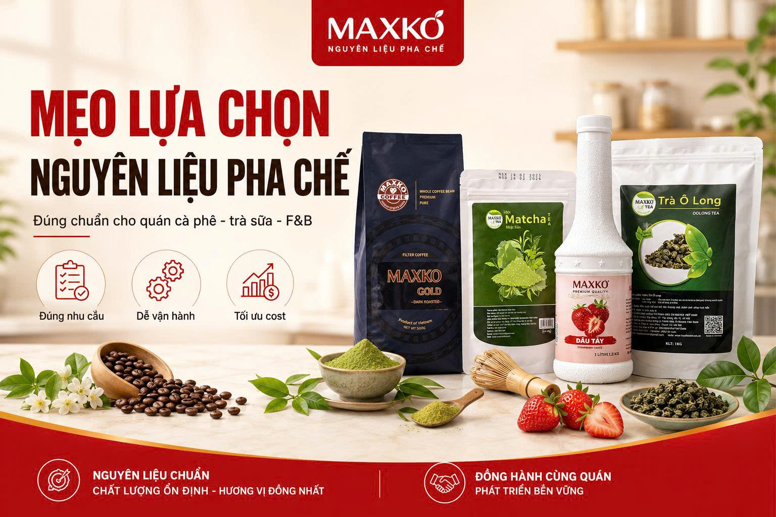 Mẹo lựa chọn nguyên liệu pha chế đúng chuẩn cho quán F&B