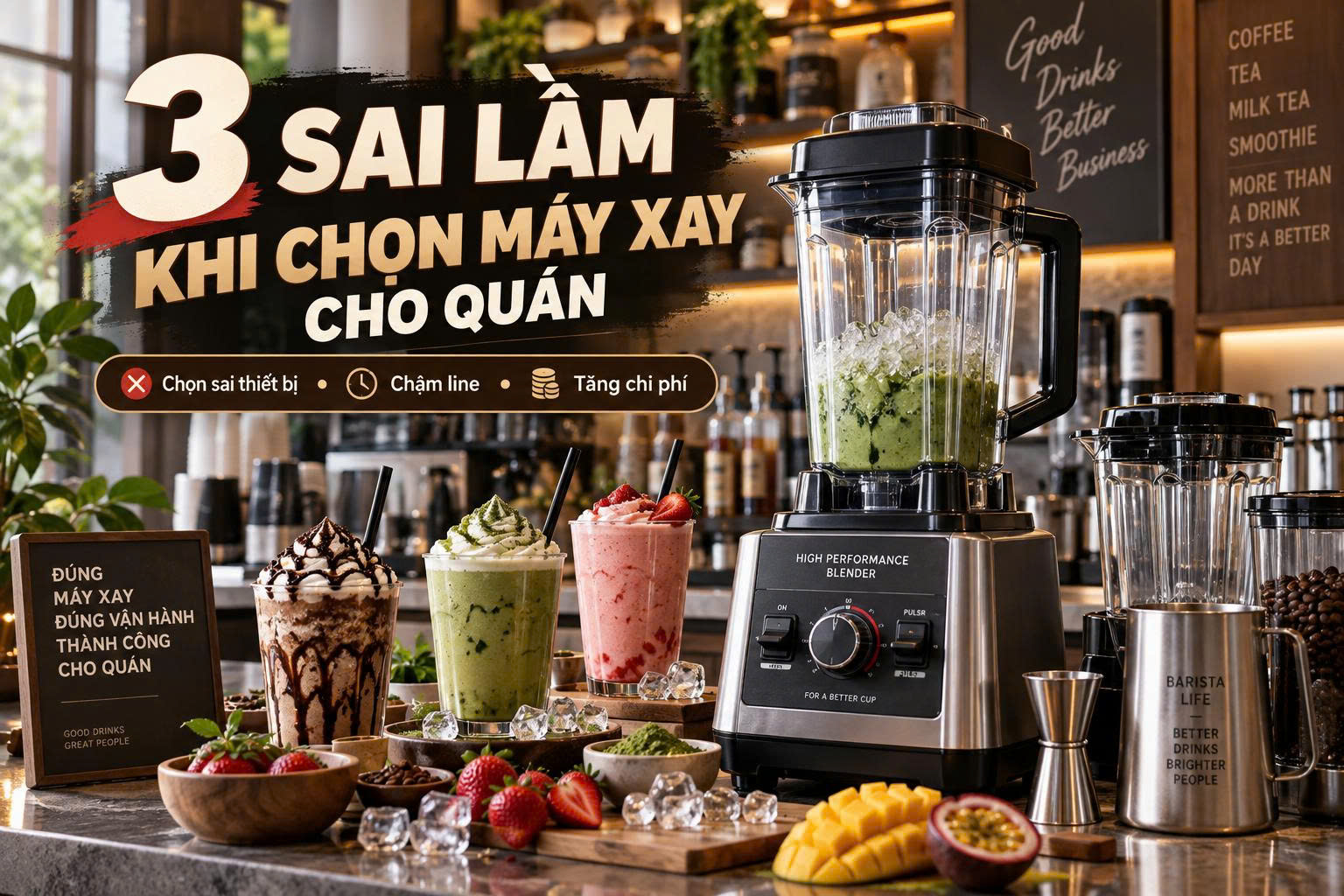 3 sai lầm khi chọn máy xay cho quán