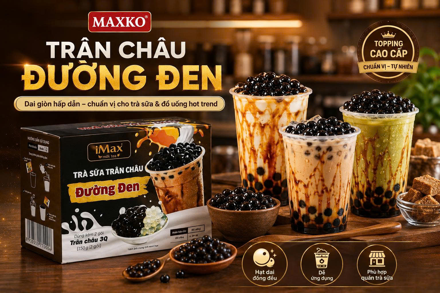 Trân châu đường đen: quy trình nấu, ủ và giữ độ dai trong ca bán
