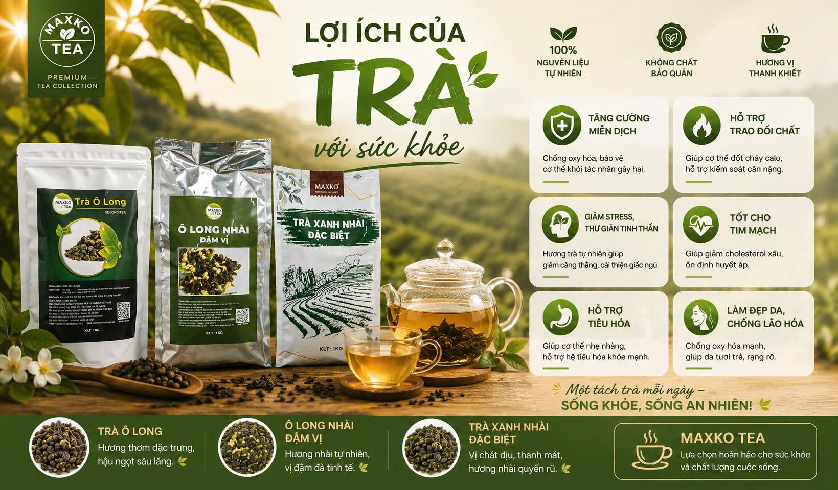 Lợi ích của trà với sức khỏe