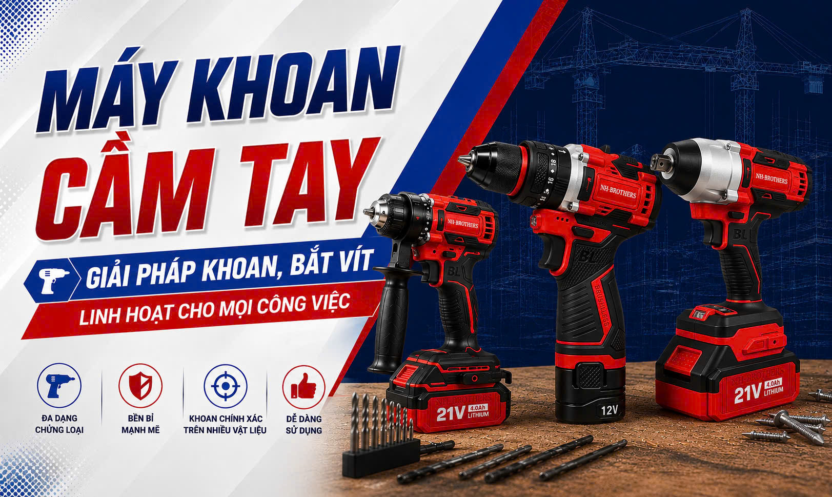 Những lưu ý khi chọn mua máy khoan cầm tay