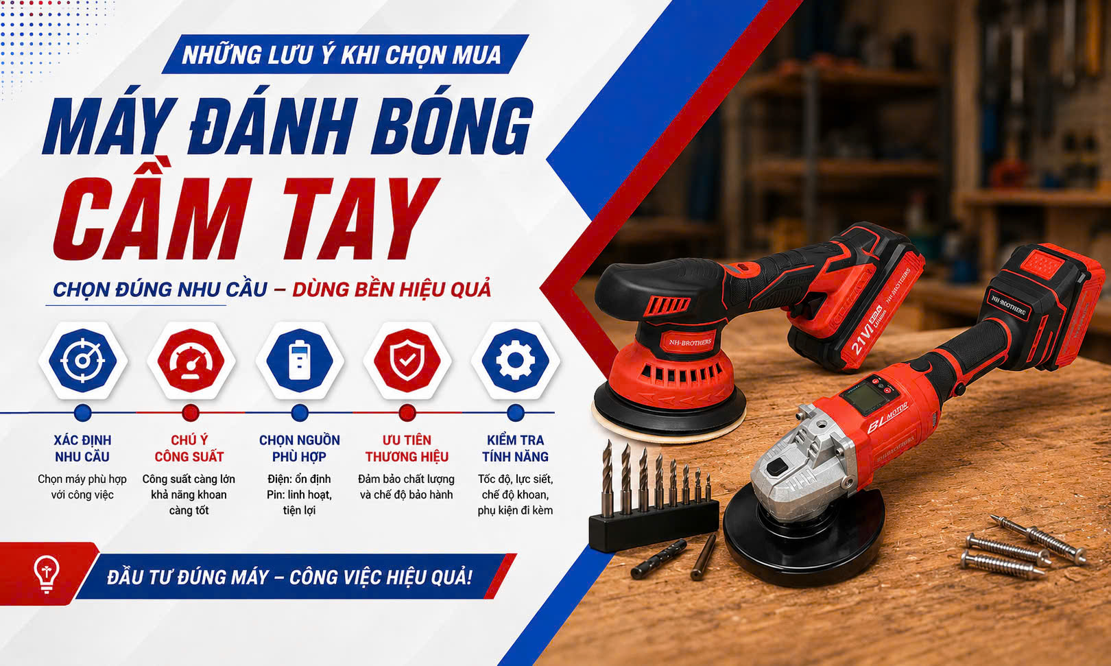 Tìm Hiểu Về Máy Đánh Bóng và Máy Mài Cầm Tay: Lợi Ích và Ứng Dụng
