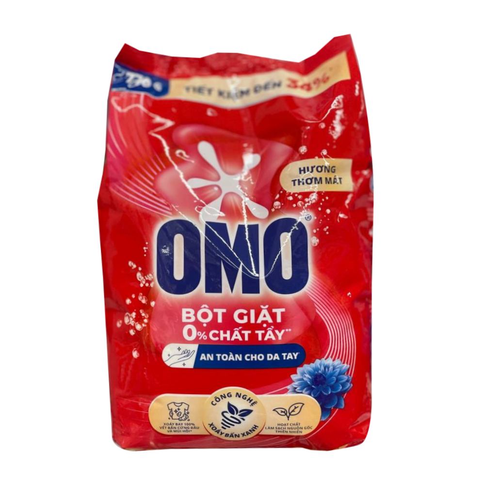 Bột Giặt Omo Sạch Bẩn Khử Mùi Công Nghệ Giặt Xanh 800g