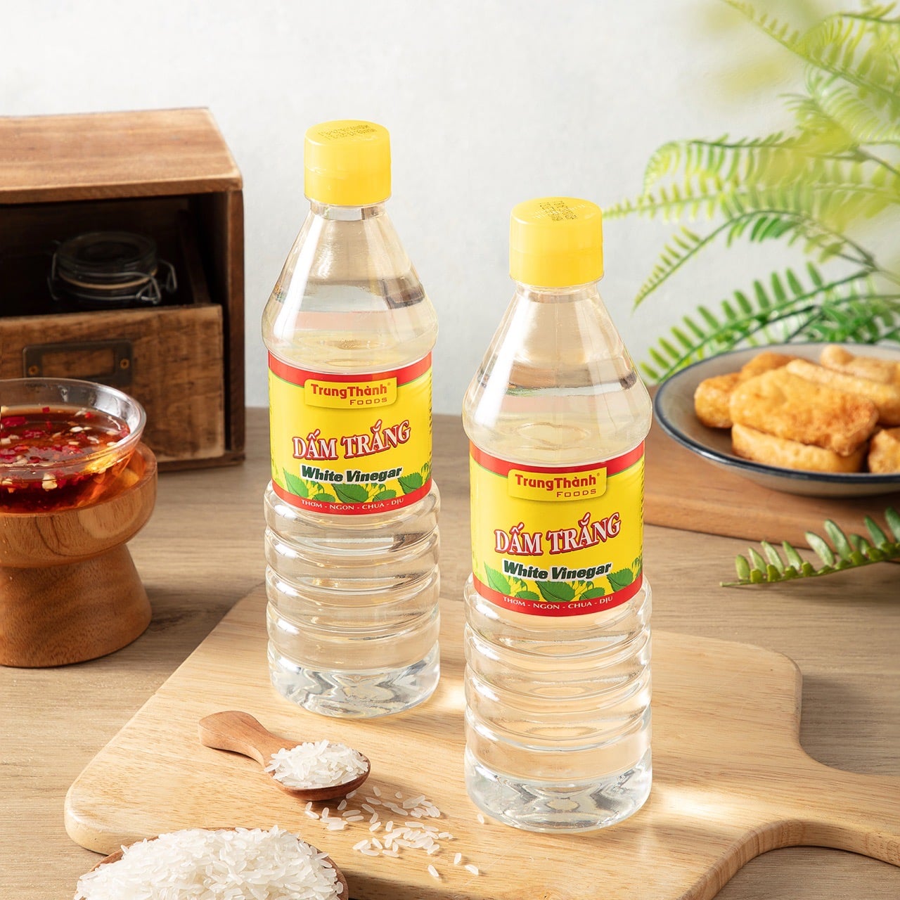 Dấm gạo Trung Thành 500ml nắp vàng