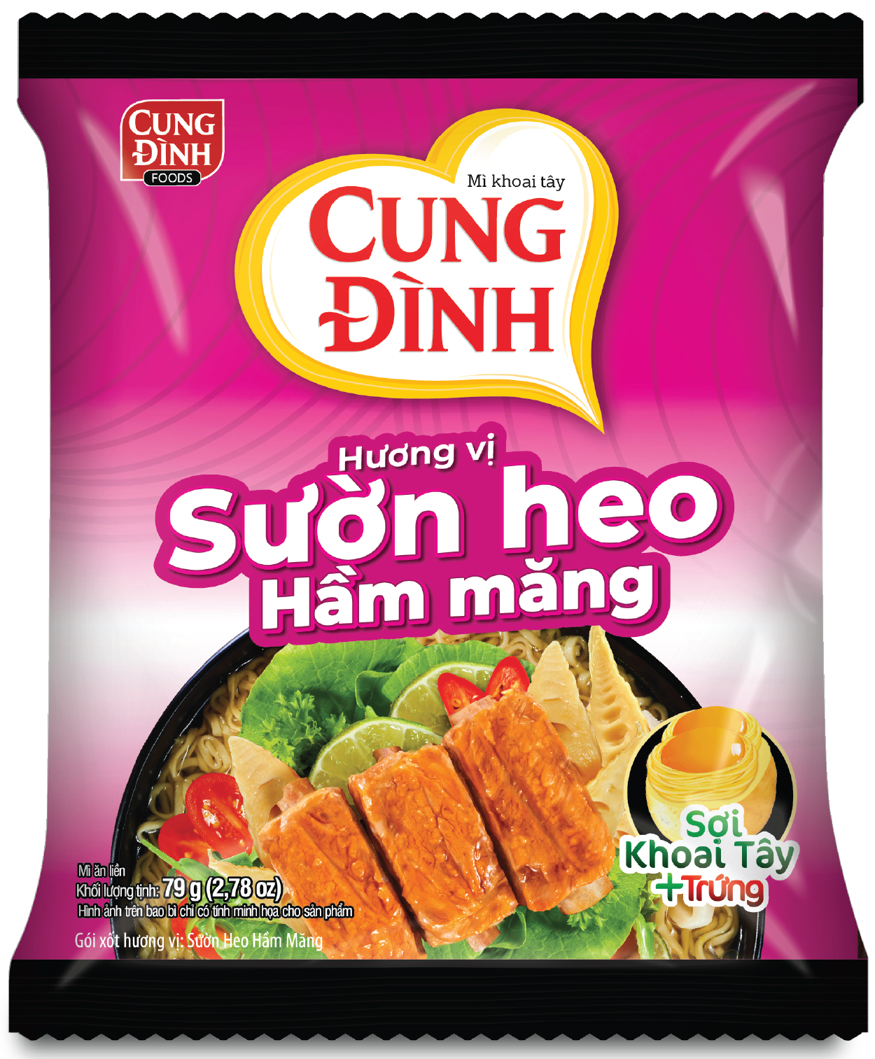 Mì sườn heo hầm măng Cung Đình 79g
