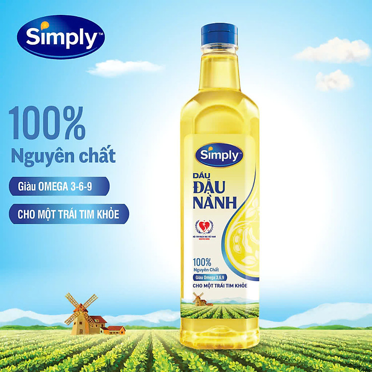 Dầu Đậu Nành Simply Chai 1L