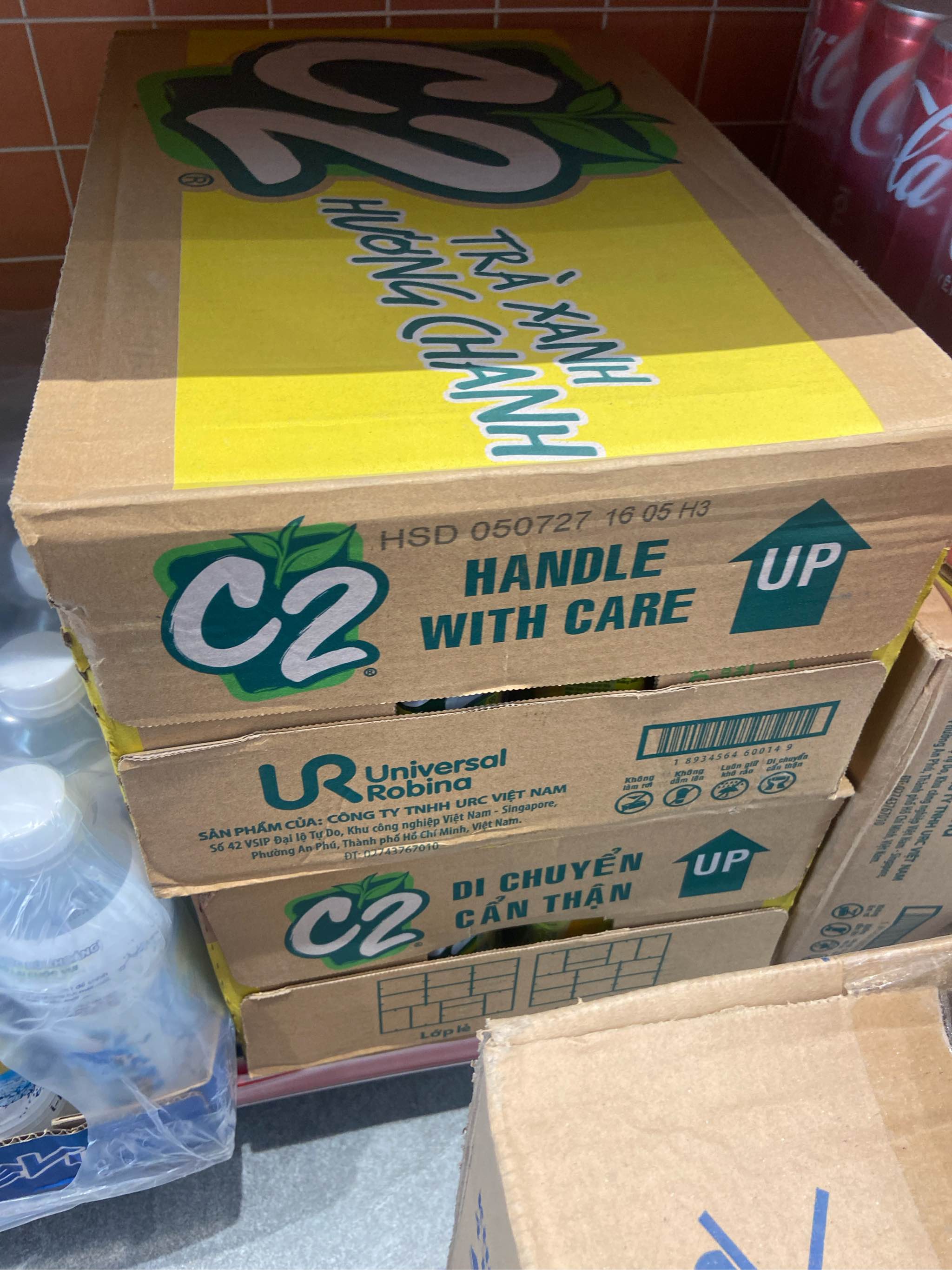 Trà xanh C2 hương chanh chai 500ml