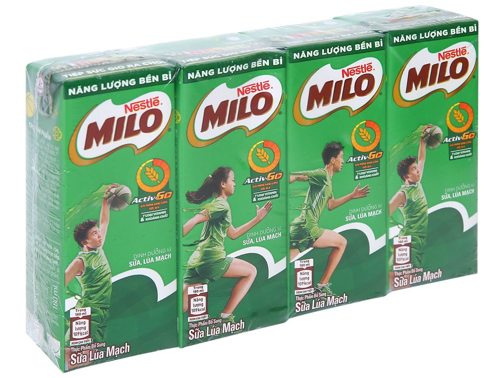 Sữa Milo có đường 180ml