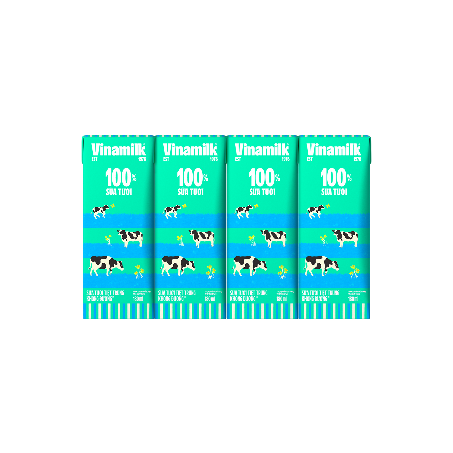 Sữa Vinamilk 100% không đường 180ml
