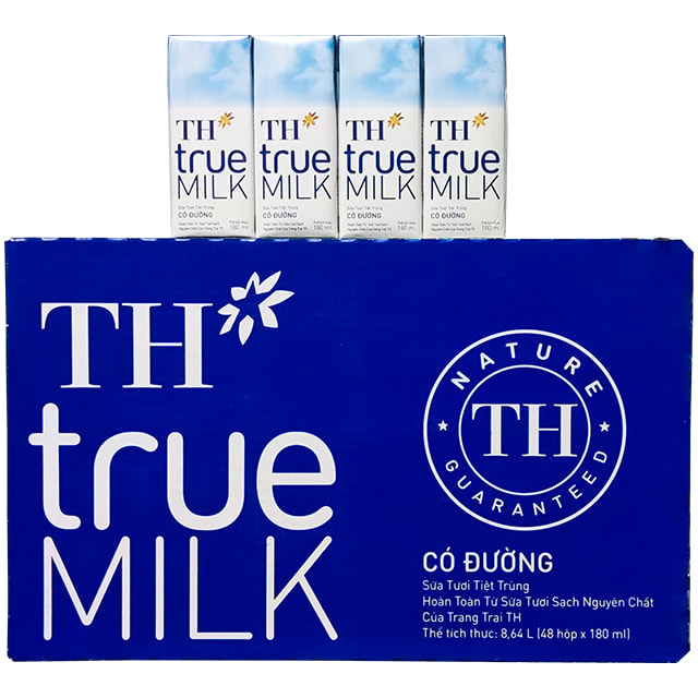 Sữa TH true milk có đường 180ml