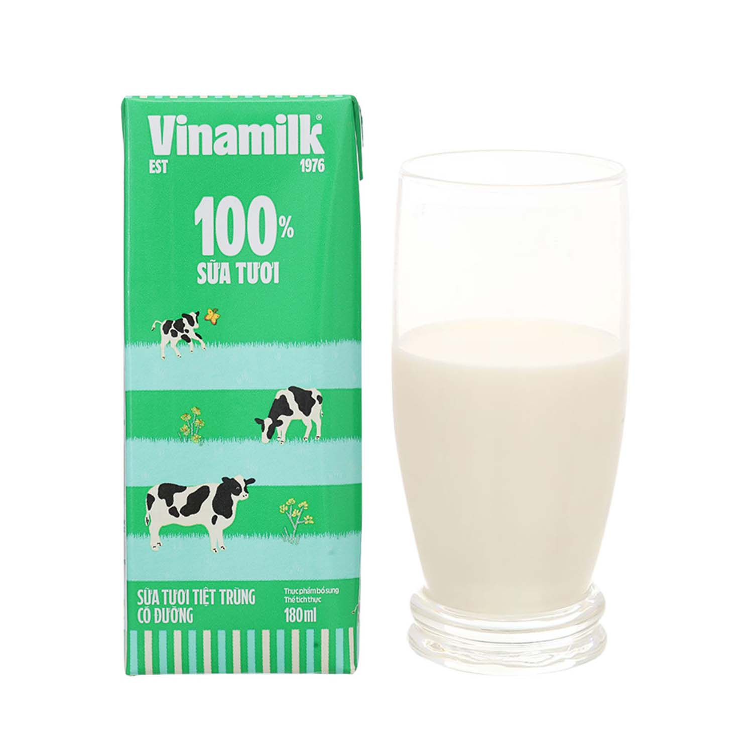 Sữa Vinamilk 100% có đường 180ml