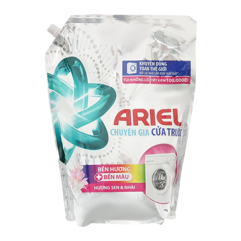 Nước Giặt Ariel Matic Cửa Trước Hương Sen Nhài Bền Hương Bền Màu 3.05kg