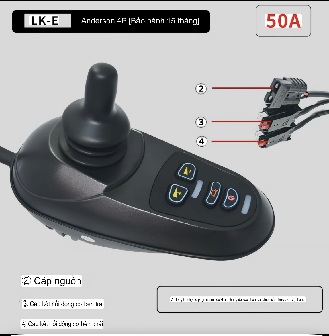 Tay Điều Khiển Xe Lăn Điện 24V Joytick Điều Khiển Xe Lăn 24V 45A,50A
