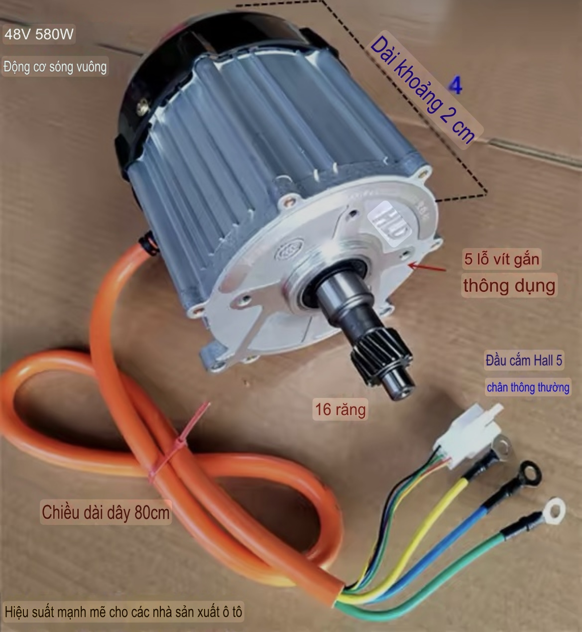Động Cơ Xe Điên 3 Bánh, 4 Bánh Chạy Điện 48V-60V-72V