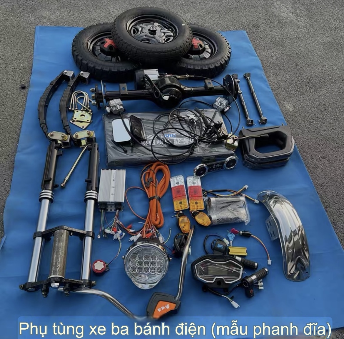 Bộ Conbo Chê Xe Ba Bánh Trở Rác, Xe Môi Trường Trọng Tải 700kg