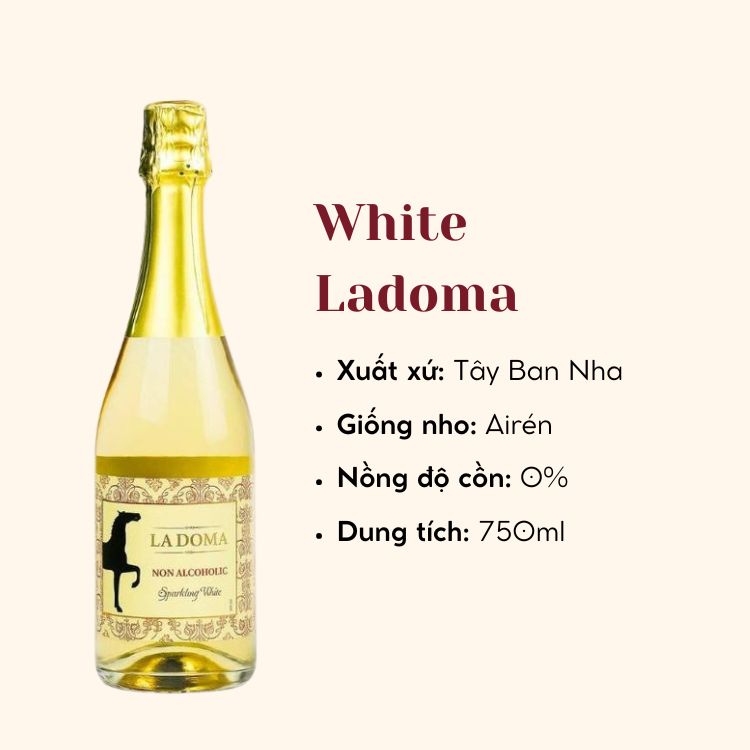 Sparkling không cồn La Doma White 750ml