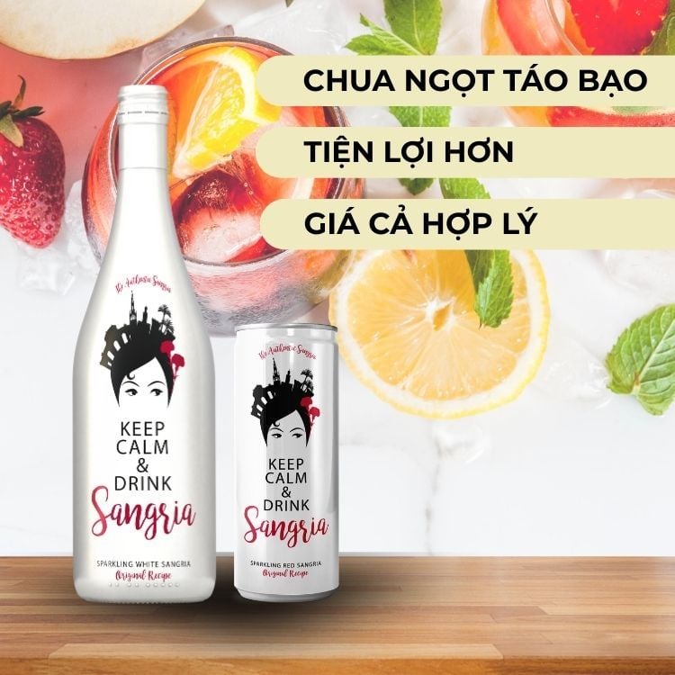 Nước trái cây lên men The Authentic White Sangria 6.5% 750ml