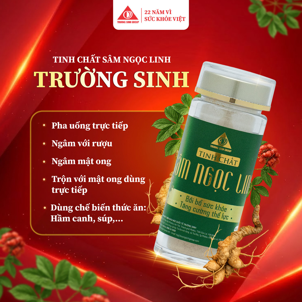 Tinh Chất Sâm Ngọc Linh Trường Sinh 30g