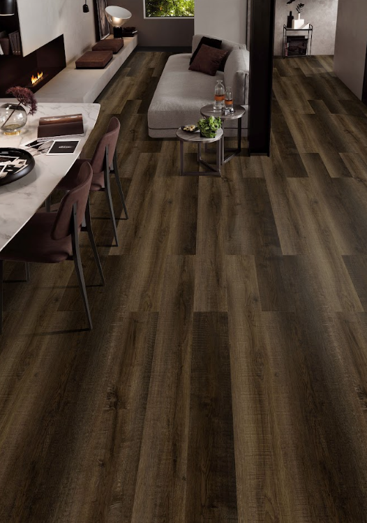 SPC Flooring Tile - Burnt Hickory