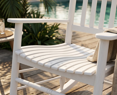 WHITE ROSS ROCKING CHAIR