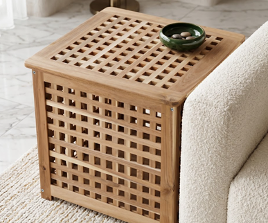 SIDE TABLE WITH STORAGE