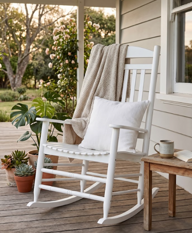 WHITE ROSS ROCKING CHAIR