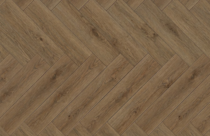 SPC Flooring Tile - Distressed Oak Herringbone