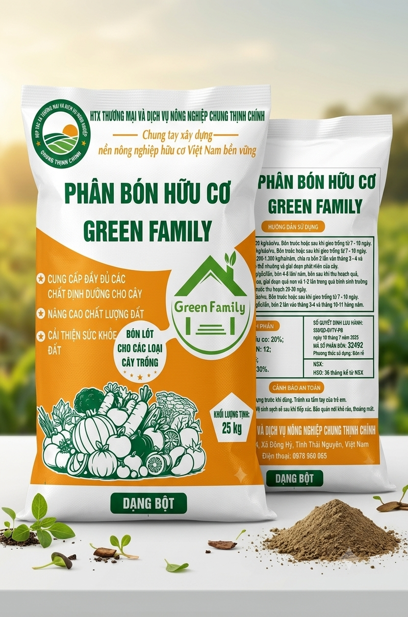 Phân bón vi sinh dạng bột